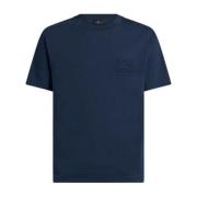 Pegasus Geborduurd Navy Blue T-shirt Etro , Blue , Heren