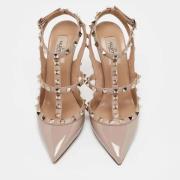 Pre-owned Leather heels Valentino Vintage , Beige , Dames