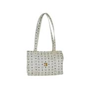 Pre-owned Leather shoulder-bags MCM Pre-owned , White , Dames