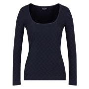 Stijlvolle Jumper voor Mannen Giorgio Armani , Blue , Dames