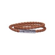 Bruin Leren Gevlochten Armband Sieraden Tod's , Brown , Heren