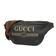 Pre-owned Leather gucci-bags Gucci Vintage , Black , Heren