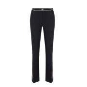 Zwarte rechte broek met splitten Elisabetta Franchi , Black , Dames