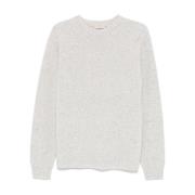 Witte Wol-Kasjmier Trui John Smedley , Gray , Heren