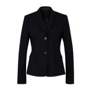 Getailleerde Wollen Blazer Windsor , Black , Heren