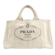 Pre-owned Denim prada-bags Prada Vintage , White , Dames