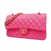 Pre-owned Leather chanel-bags Chanel Vintage , Pink , Dames