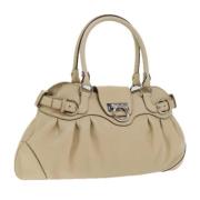 Pre-owned Leather handbags Salvatore Ferragamo Pre-owned , Beige , Dam...