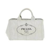 Pre-owned Canvas prada-bags Prada Vintage , Gray , Dames