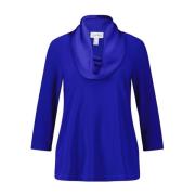 Satin Waterfall Shirt Joseph Ribkoff , Blue , Heren