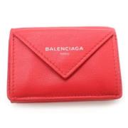 Pre-owned Leather wallets Balenciaga Vintage , Red , Dames