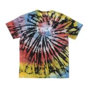 Sunburst Spiral Tie Dye Logo T-shirt Ripndip , Multicolor , Heren