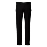 Zwarte Broek Stijlvol Model Mason's , Black , Heren