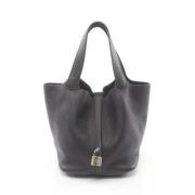 Pre-owned Leather totes Hermès Vintage , Black , Dames