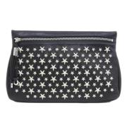 Pre-owned Leather clutches Jimmy Choo Pre-owned , Black , Dames