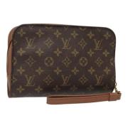 Pre-owned Canvas clutches Louis Vuitton Vintage , Brown , Dames