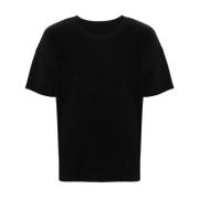 Zwarte Geplooide T-shirts en Polo's Issey Miyake , Black , Heren