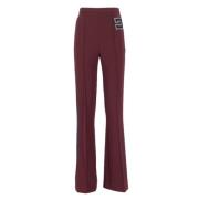 Bordeaux Broek met Logo Borduursel Elisabetta Franchi , Red , Dames