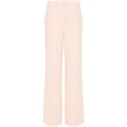 Peach Pink Wijde Pijpen Broek Twinset , Pink , Dames