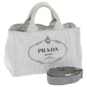 Pre-owned Canvas handbags Prada Vintage , Gray , Dames