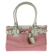 Pre-owned Leather handbags Coach Pre-owned , Pink , Dames