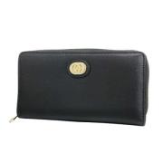 Pre-owned Leather wallets Gucci Vintage , Black , Dames