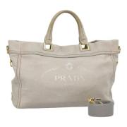 Pre-owned Canvas prada-bags Prada Vintage , Gray , Dames