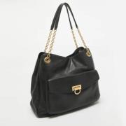 Pre-owned Leather handbags Salvatore Ferragamo Pre-owned , Black , Dam...