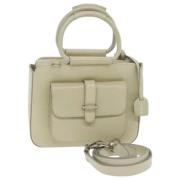 Pre-owned Leather handbags Gucci Vintage , Beige , Dames