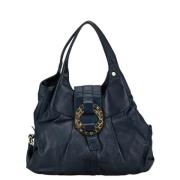 Pre-owned Leather totes Bvlgari Vintage , Blue , Dames