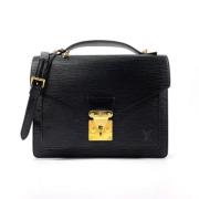 Pre-owned Leather handbags Louis Vuitton Vintage , Black , Dames