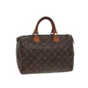 Pre-owned Canvas handbags Louis Vuitton Vintage , Brown , Dames