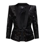 Paillettenblazer Balmain , Black , Dames