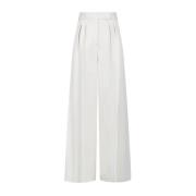 Baggy Broek met Hoge Taille en Haak-en-oogsluiting Max Mara , White , ...