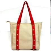 Pre-owned Canvas handbags Louis Vuitton Vintage , Beige , Dames