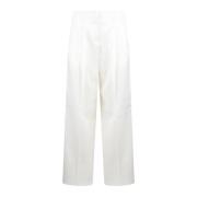 Wollen Blend Flavia Broek Fw24 Stijl Golden Goose , White , Dames