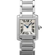 Pre-owned Glass watches Cartier Vintage , White , Dames