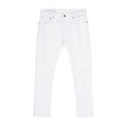 Witte Stijlvolle Broek Dondup , White , Heren