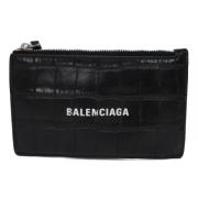 Pre-owned Leather wallets Balenciaga Vintage , Black , Dames