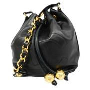 Pre-owned Leather chanel-bags Chanel Vintage , Black , Dames