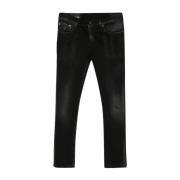 Zwarte Stijlvolle Broek Dondup , Black , Heren