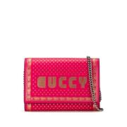 Pre-owned Leather gucci-bags Gucci Vintage , Pink , Dames