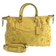 Pre-owned Leather handbags Coach Pre-owned , Yellow , Dames