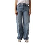 Blauwe Mid-Waist Jeans met Elastisch Comfort Drykorn , Blue , Dames