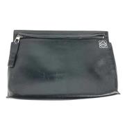 Pre-owned Leather clutches Loewe Pre-owned , Black , Dames