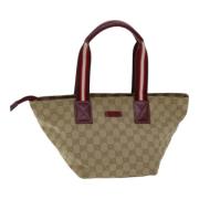 Pre-owned Canvas gucci-bags Gucci Vintage , Beige , Dames