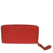 Pre-owned Leather wallets Louis Vuitton Vintage , Red , Dames