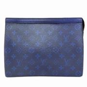 Pre-owned Canvas clutches Louis Vuitton Vintage , Blue , Dames