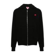 Zwarte Boke Flower Rits Sweatshirt Kenzo , Black , Heren