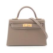 Pre-owned Fabric handbags Hermès Vintage , Gray , Dames